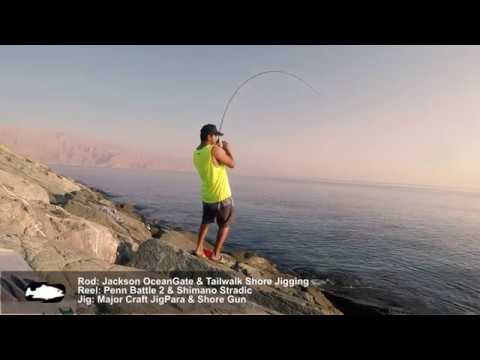 Rainy day shore jigging in Jumeirah, Dubai 