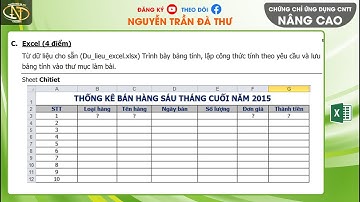 Nâng cao 16.7.2017 Đề 1 Excel | DATA TABLE 2 BIẾN kết hợp CÔNG THỨC MẢNG | CC Ứng dụng CNTT