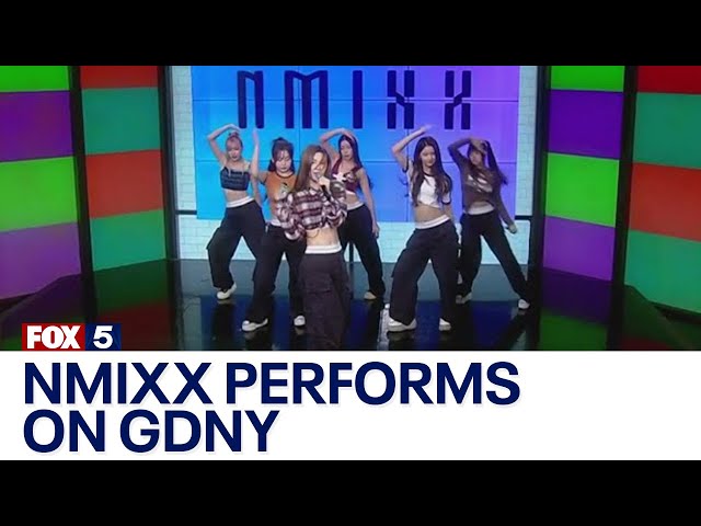 K-pop group NMIXX performs ‘Love Me Like This’ on GDNY class=