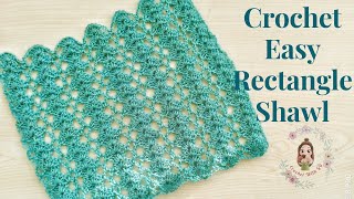 Crochet Simple Rectangle Shawl / Beginner Friendly Tutorials