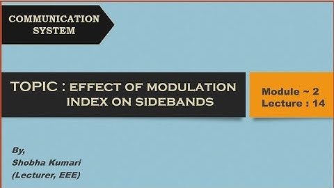 Effect of Modulation Index on Sidebands
