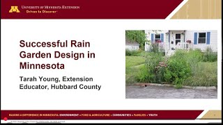 Winter Webinar Series: An introduction to rain gardens with Tarah Young