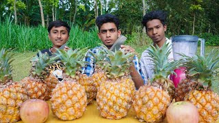 PINEAPPLE JUICE | Market Fresh Fruit  Juice Making |  pineapple Craft |  pineapple Experiment