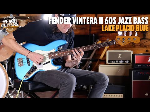 Бас-гітара FENDER VINTERA II '60S JAZZ BASS LAKE PLACID BLUE, видео 1