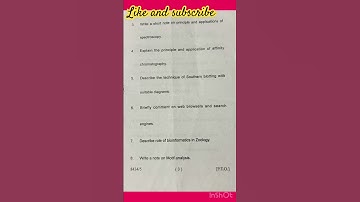 M.SC.III SEM ZOOLOGY#INSTRUMENTATION,BIOSTAT & COMPUTER APPLICATION#PAPER 2018-23#KUMAUN UNIVERSITY