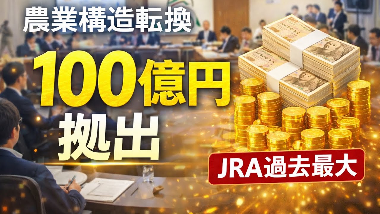 JRAから100億円…24年ぶり最大拠出