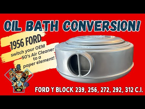 Oil Bath Air Cleaner Conversion to Paper Element 1956 Ford Y Block