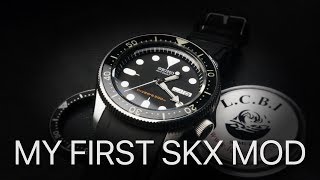 My First SKX Mod Attempt! LCBI Coin Edge and Sapphire Insert Install -  YouTube