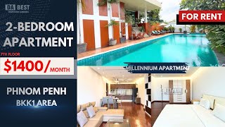 Apartment Tour 2 Bedroom Apartments at Millennium BKK1 for Rent in Phnom Penh