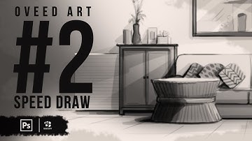 Speed Drawing in Photoshop -  Basics to storyboard background | Part   2