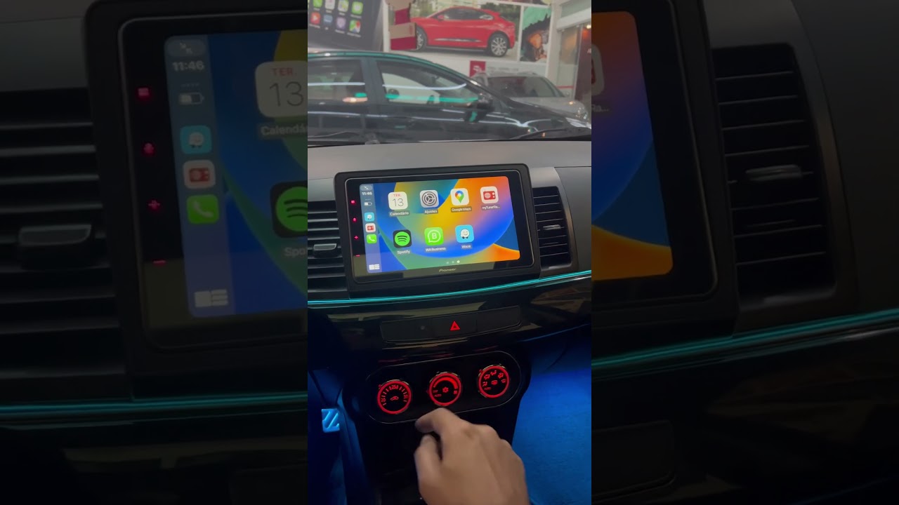Lancer 2014 | Central Full HD + Led neon - ArtSomAuto
