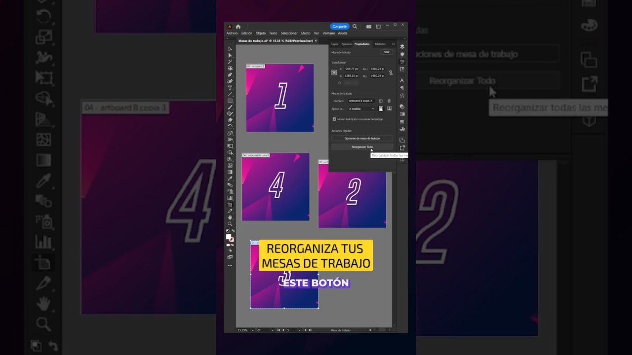 Te enseño a ORGANIZAR TUS MESAS DE TRABAJO en Illustrator 🔥 