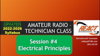 Session #4 - Technician Class (2022-2026) - Amateur Radio Training - by 9Y4R