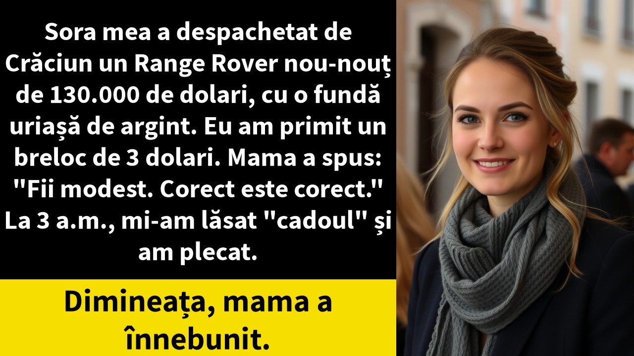 Sora mea a despachetat de Crăciun un Range Rover nou-nouț de 130.000 de dolari, cu o fundă uriașă