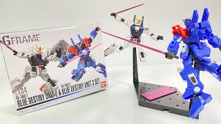 機動戦士ガンダム Gフレーム EX04 ブルーディスティニー2号機＆ブルーディスティニー3号機セット 開封 GUNDAM Gframe 食玩 Japanese candy toys