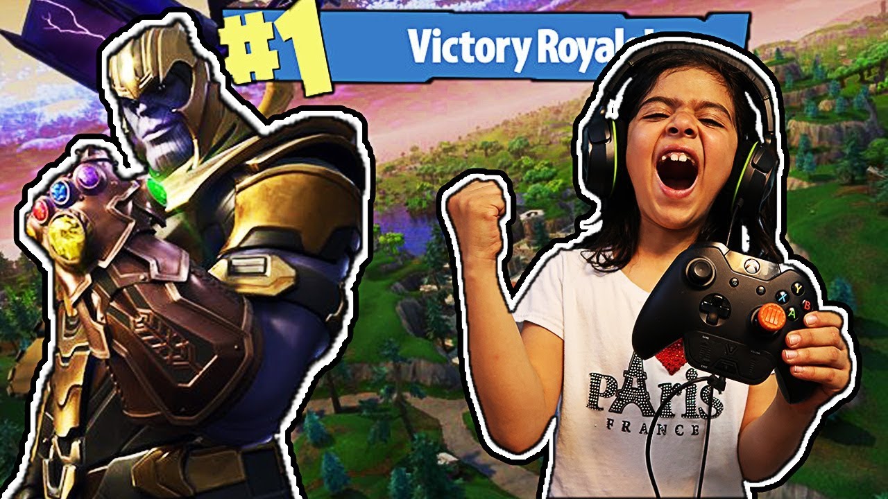MY 5 YEAR OLD LITTLE SISTER PLAYS FORTNITE! THANOS ... - 1280 x 720 jpeg 213kB
