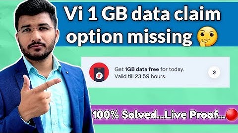 How to claim 1gb data on vi app | Vi app 1gb data claim option missing problem solution Hindi