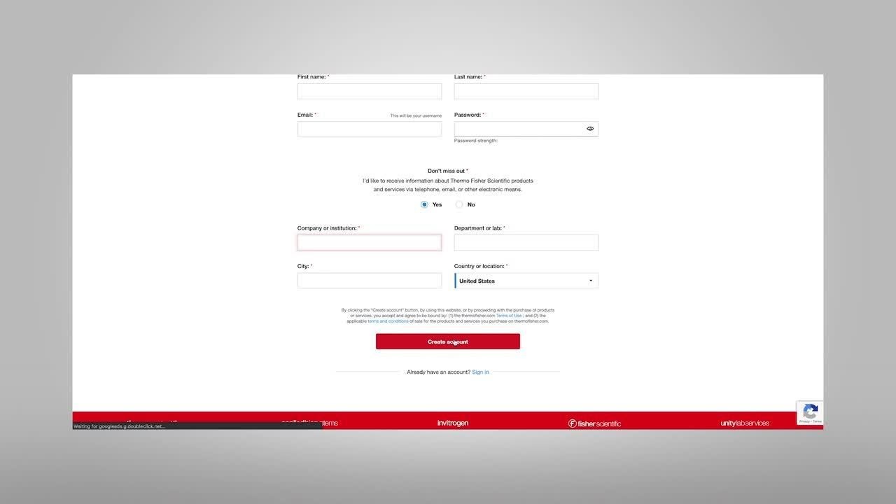How to register for an Account on thermofisher.com video - YouTube