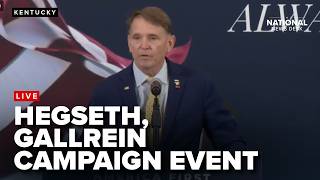 Defense Secretary Pete Hegseth participates in Ed Gallrein’s campaign event