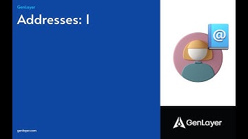 Handling Addresses In Intelligent Contracts: 1