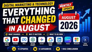 Digital Marketing News & Updates August 2026 | SEO, AI, YouTube & More