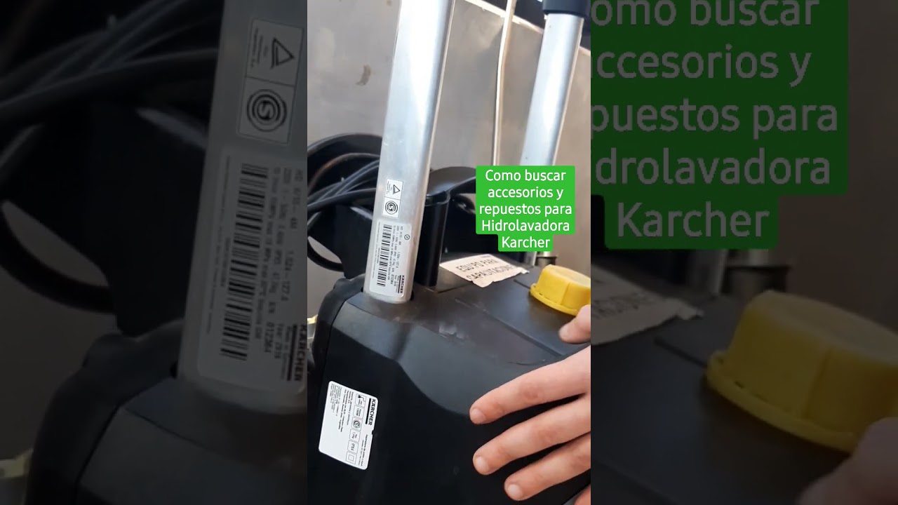 Cómo encontrar repuestos y accesorios para tu hidrolavadora Karcher? Con el  modelo y serial lo ves 