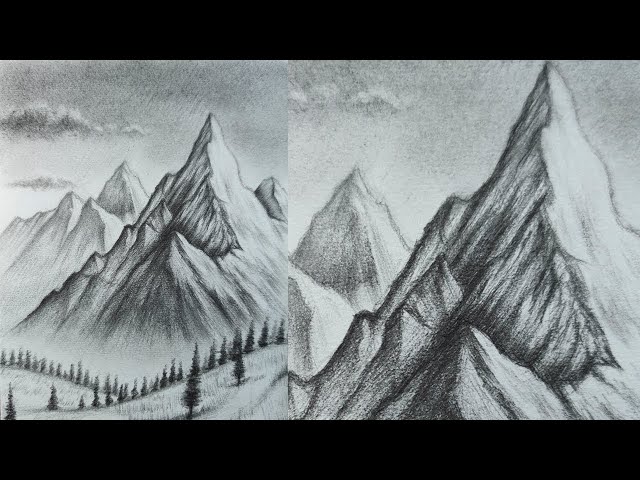 Step By Step Mountain Drawing - Art & Architecture