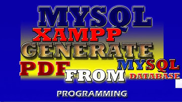 mysql with xampp generate pdf from mysql database tables