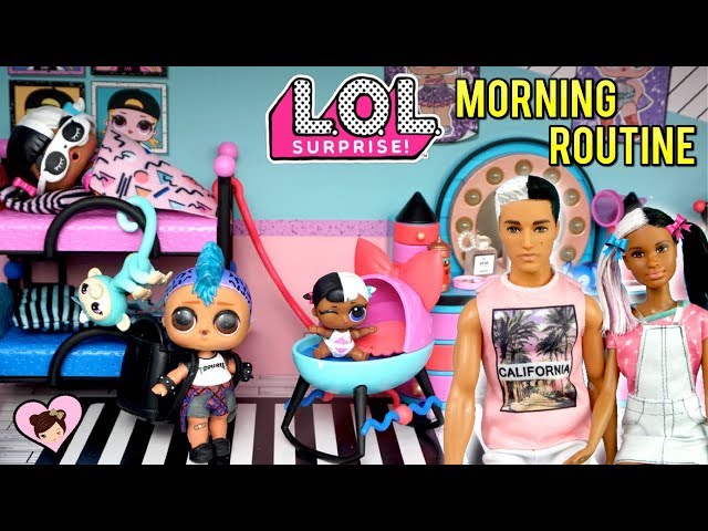 LOL OMG Doll Family Birthday Morning Routine - Sweet Sixteen Party 