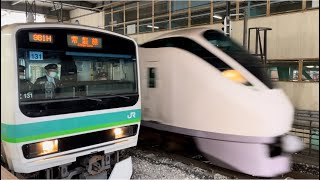 【ジョイント音最高！】E657系ｶﾂK18編成が北千住駅1番線を通過するシーン（2023.4.2.10:07）
