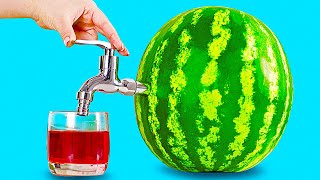 Easy Watermelon Treats And Watermelon Juice Dispenser
