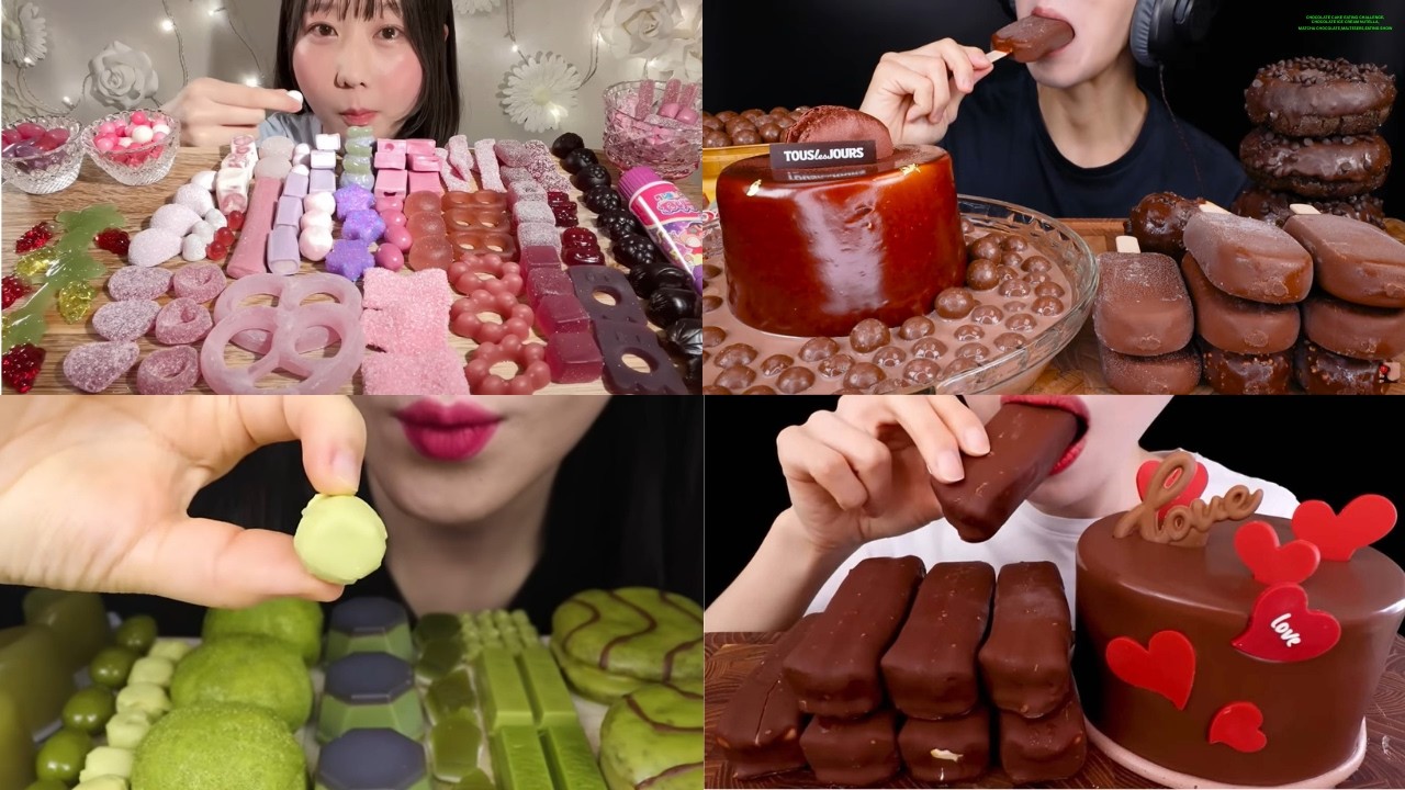 CHOCOLATE CAKE EATING CHALLENGE, CHOCOLATE ICE CREAM NUTELLA, MATCHA CHOCOLATE,MALTESERS,EATING SHOW