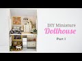 Diy miniature dollhouse room 23 simple bedroom  with roof  window  manilature