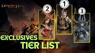 All Exclusive Legendaries Put On Tier List..My Top Pick Is...Thelendor..? | Dragonheir Silentgods