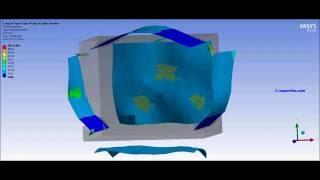 ANSYS WB Explicit Dynamics with fluids - Detonation simulation of a grenade into a metallic box