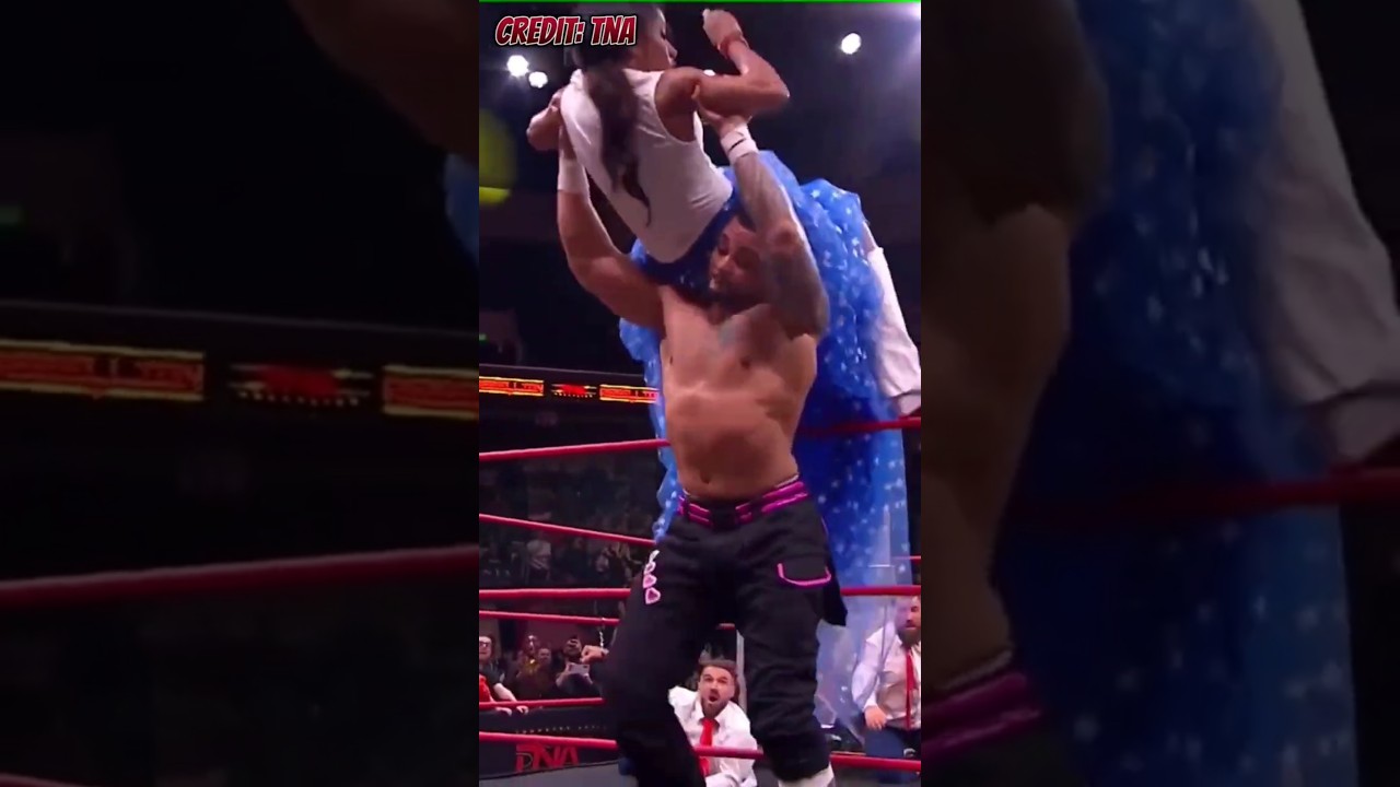 Damn! Santana just put Tasha Steelz through a table at 