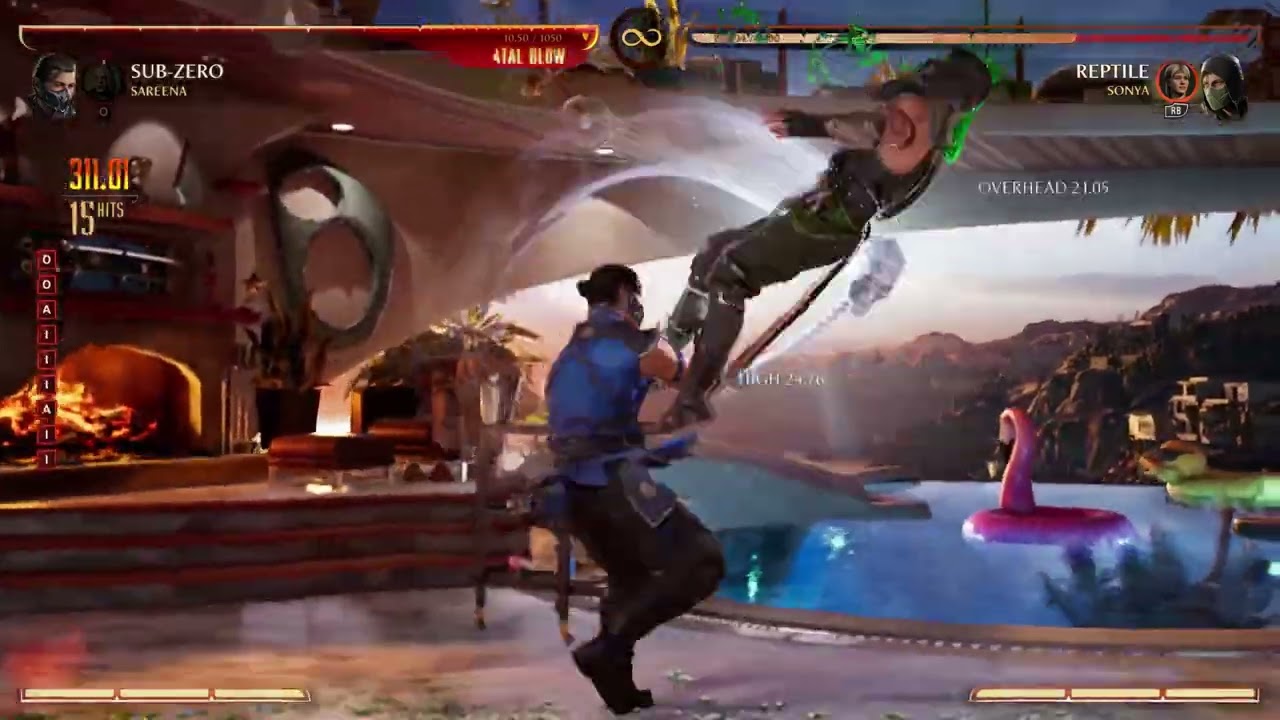 Mortal Kombat 1 - Sub-zero meterless combo with sareena