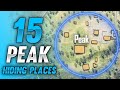 FREE FIRE PEAK HIDDEN PLACES | TOP 15 HIDING PLACES IN PEAK - FREE FIRE RANK PUSHING TIPS AND TRICKS