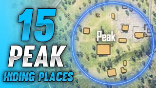 FREE FIRE PEAK HIDDEN PLACES | TOP 15 HIDING PLACES IN PEAK - FREE FIRE RANK PUSHING TIPS AND TRICKS