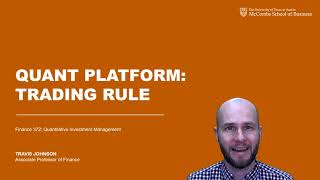 #13 - Quant Platform Trading Rule