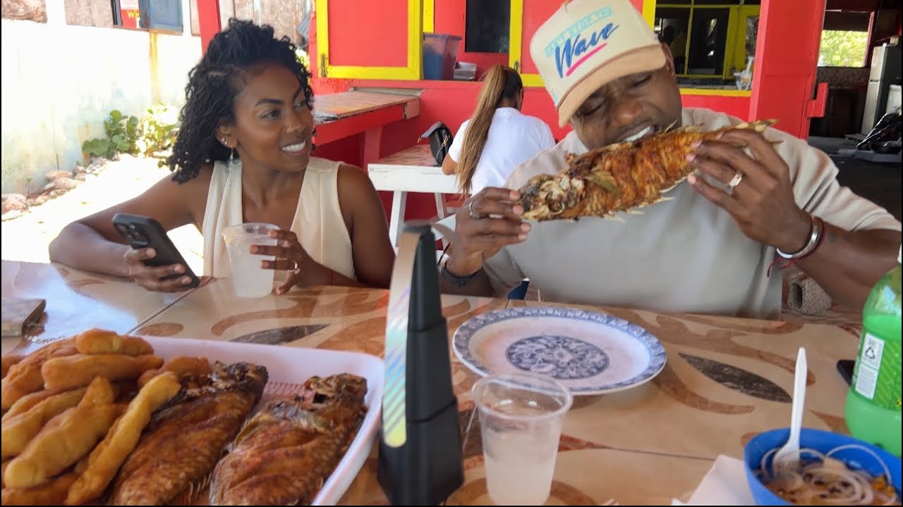 We Took Justin Gatlin to Hellshire — His First Time Eating This!