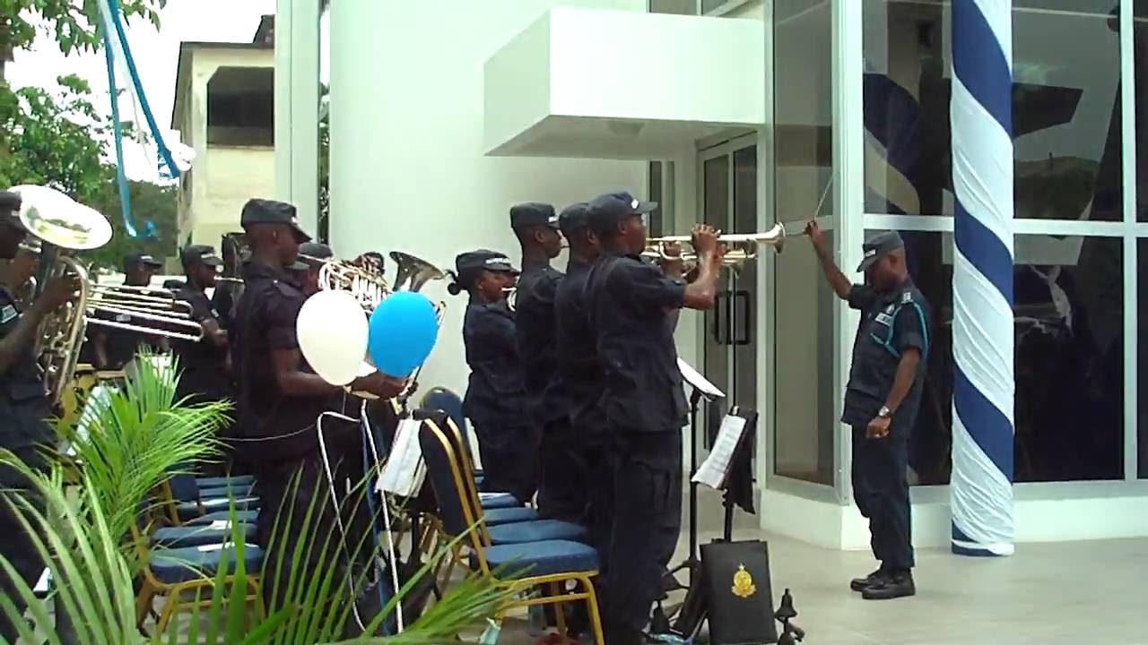 Ghana Police Band plays Ephraim Amu