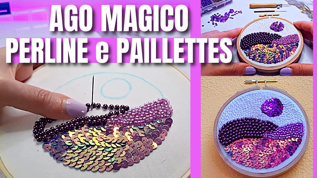 PUNCH NEEDLE con PERLINE: Come applicarle SENZA che si stacchino!