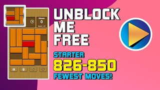 Unblock Me FREE Starter Levels 826 to 850 Walkthrough [100% Perfect!]