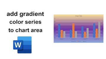 How to add gradient color series to chart area in word