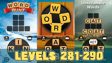 Word Hunt Levels 281 - 290 Answers