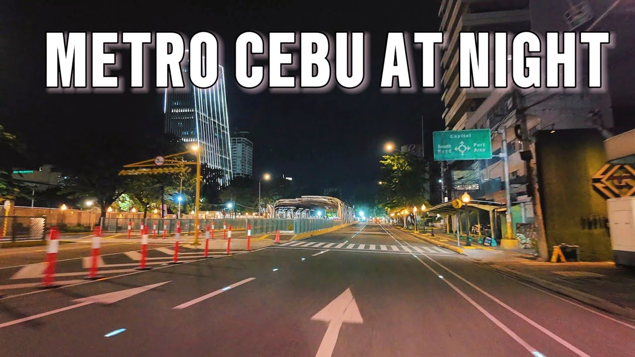 METRO CEBU AT NIGHT. PEACEFUL AND LESS TRAFFIC? CEBU DRIVE THROUGH.