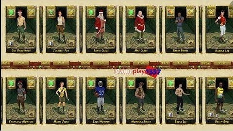 Temple run 2 every character unlock and every Hat.