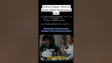 Reverse Each Word in Python |Web| Interview Coding Challenge #webdeveloper #Interview #web #Python