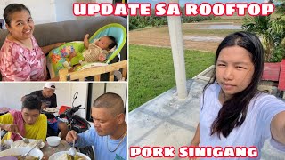 PORK SINIGANG FOR LUNCH | UPDATE SA AMING ROOFTOP
